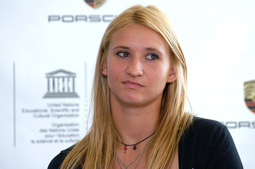 Tatiana Golovin, jolie joueuse française de tennis blonde